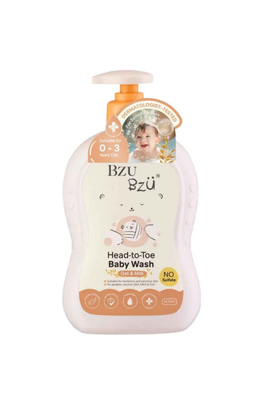 Bzu Bzu Oat & Milk Head to Toe Baby Wash - 600ml