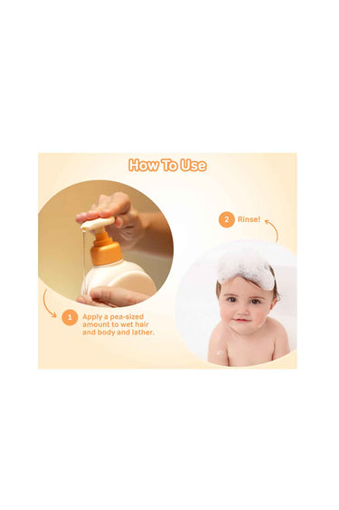 Bzu Bzu Oat & Milk Head to Toe Baby Wash - 600ml