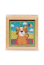 Load image into Gallery viewer, Early Learning Centre Wooden Puzzle Cubes &amp; Tray
