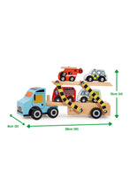 Load image into Gallery viewer, Early Learning Centre Wooden Emergency Car Transporter Vehicle
