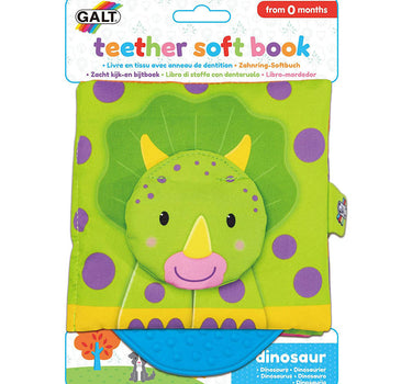 Galt Teether Soft Book Dinosaur