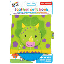 Load image into Gallery viewer, Galt Teether Soft Book Dinosaur
