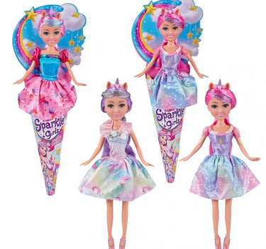 ZURU Sparkle Girlz 10.5in Unicorn Princess Doll In Cone Assorted