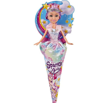 ZURU Sparkle Girlz 10.5in Unicorn Princess Doll In Cone Assorted