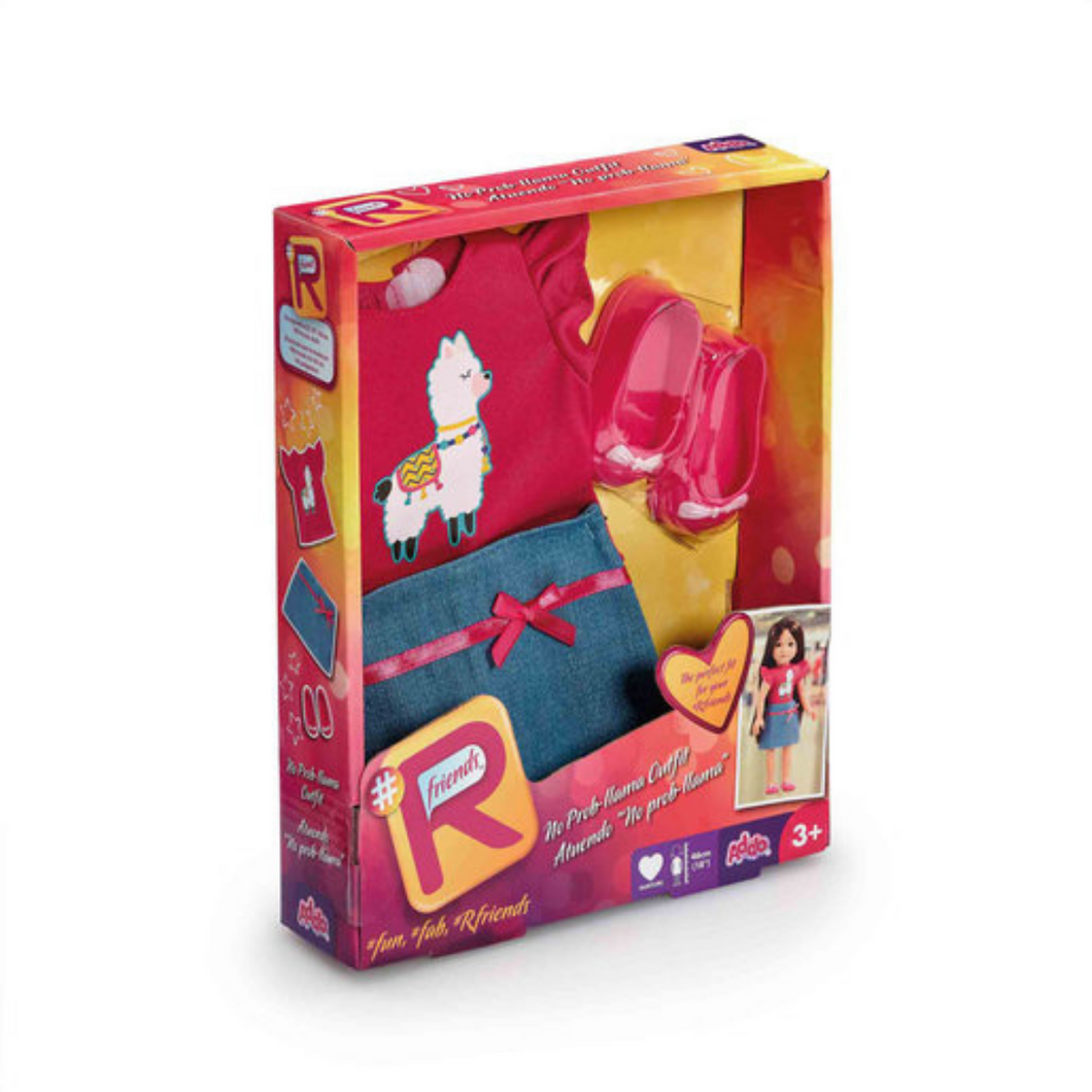 Addo R Friends Pink No Prob-Llama Top & Skirt Set