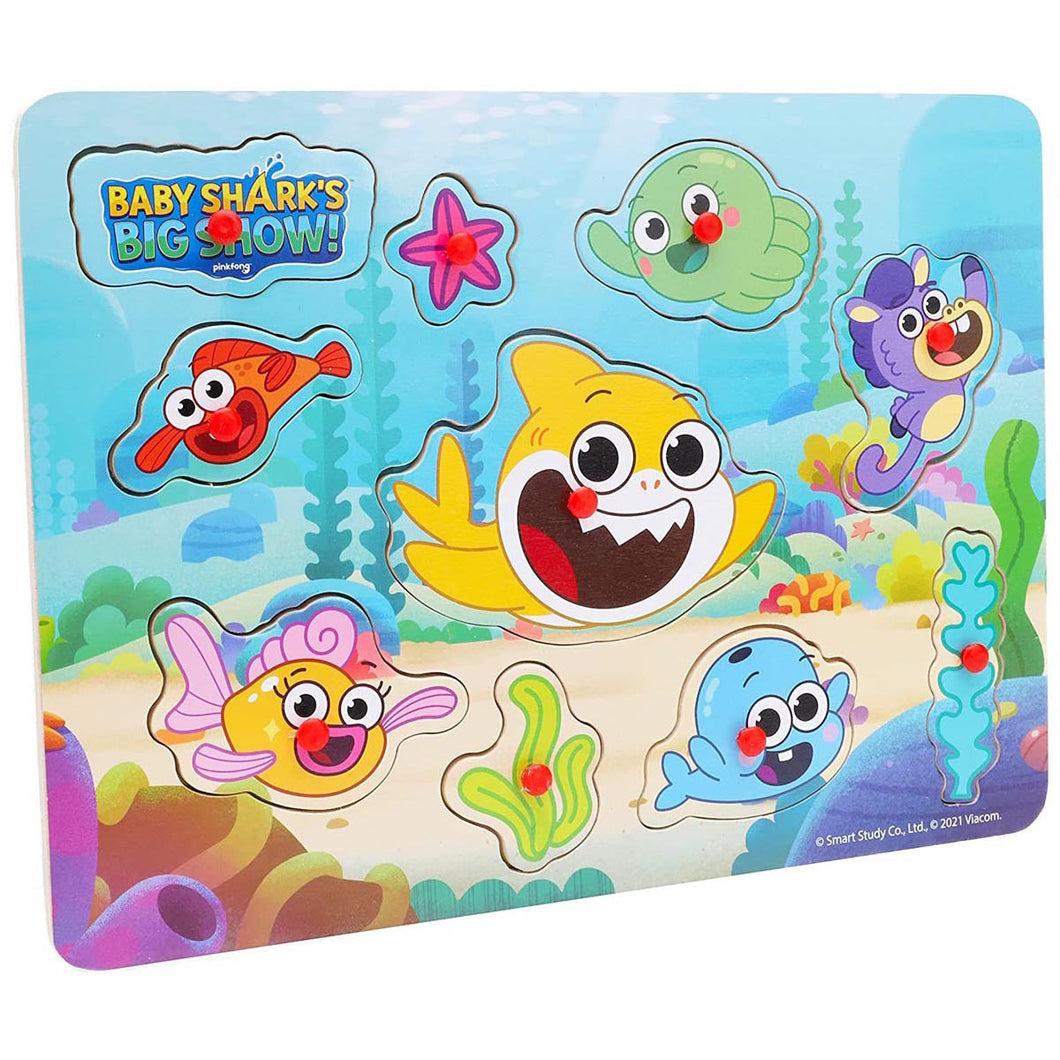 RMS Baby Shark Big Show Wooden Peg Jigsaw Board
