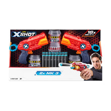 Load image into Gallery viewer, Zuru Xshot Excel Double Mk 3 Combo Pack With 16 Darts 3 Cans
