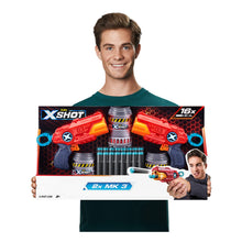 Load image into Gallery viewer, Zuru Xshot Excel Double Mk 3 Combo Pack With 16 Darts 3 Cans
