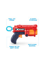 Load image into Gallery viewer, Zuru Xshot Fury 4 Dart Blaster 2 Packs
