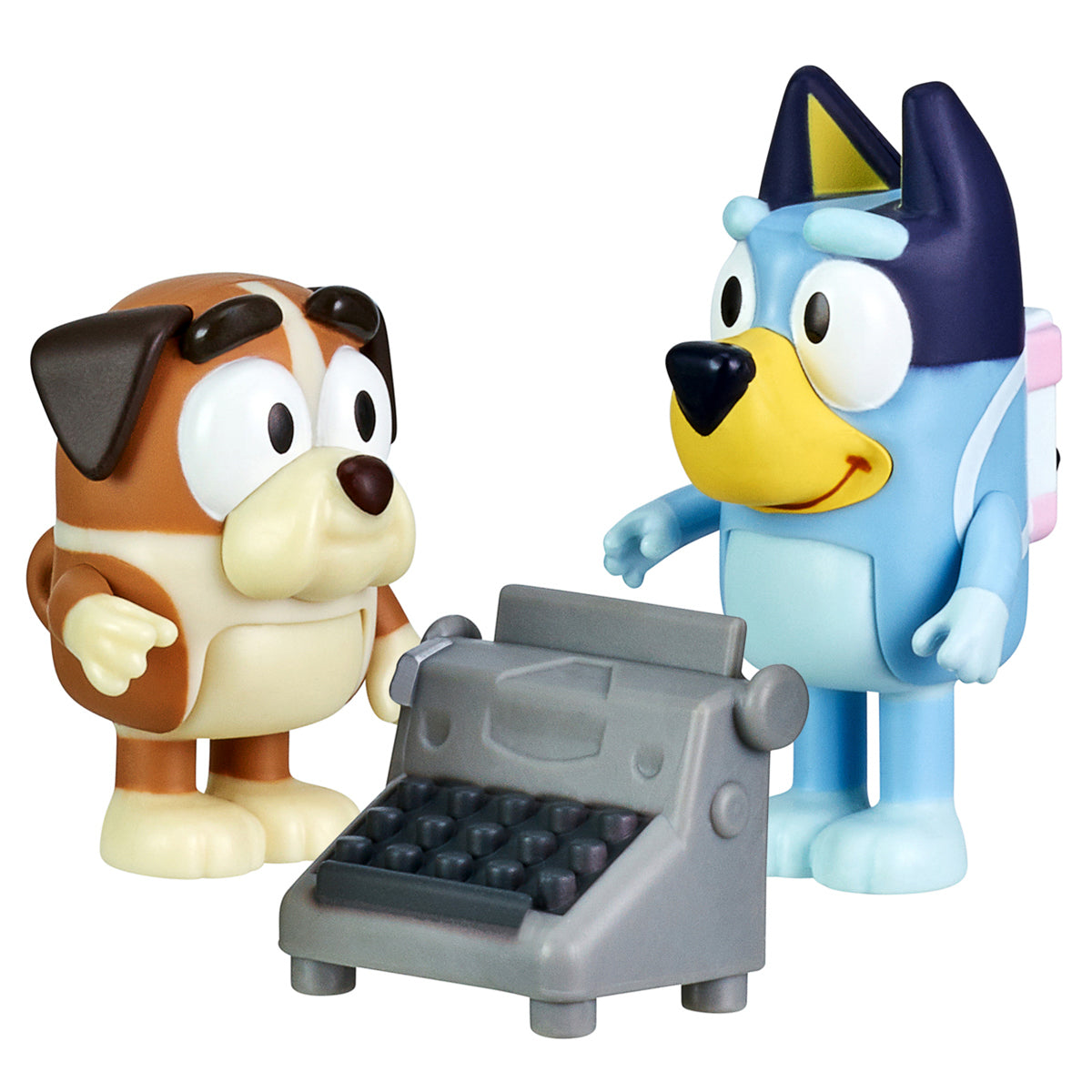 Bluey School Friends Bluey And Winton With Typewriter 2 Pack Figure Set