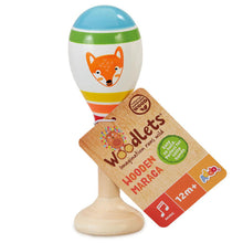 Load image into Gallery viewer, Addo Woodlets Wooden Maraca Assorted
