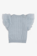 Load image into Gallery viewer, Gingersnaps Pointelle Top with Frill Sleeves
