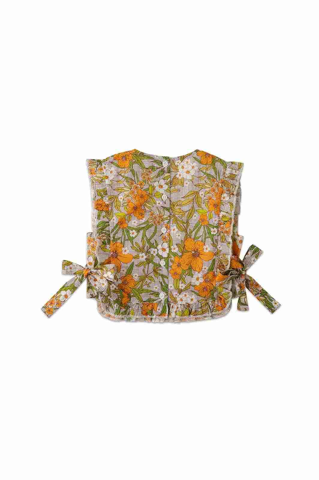 Gingersnaps Cable Smocked Top with Ruffle Edge and Side Ties