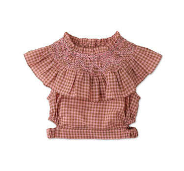 Gingersnaps Gingham Top with Side Cut Outs