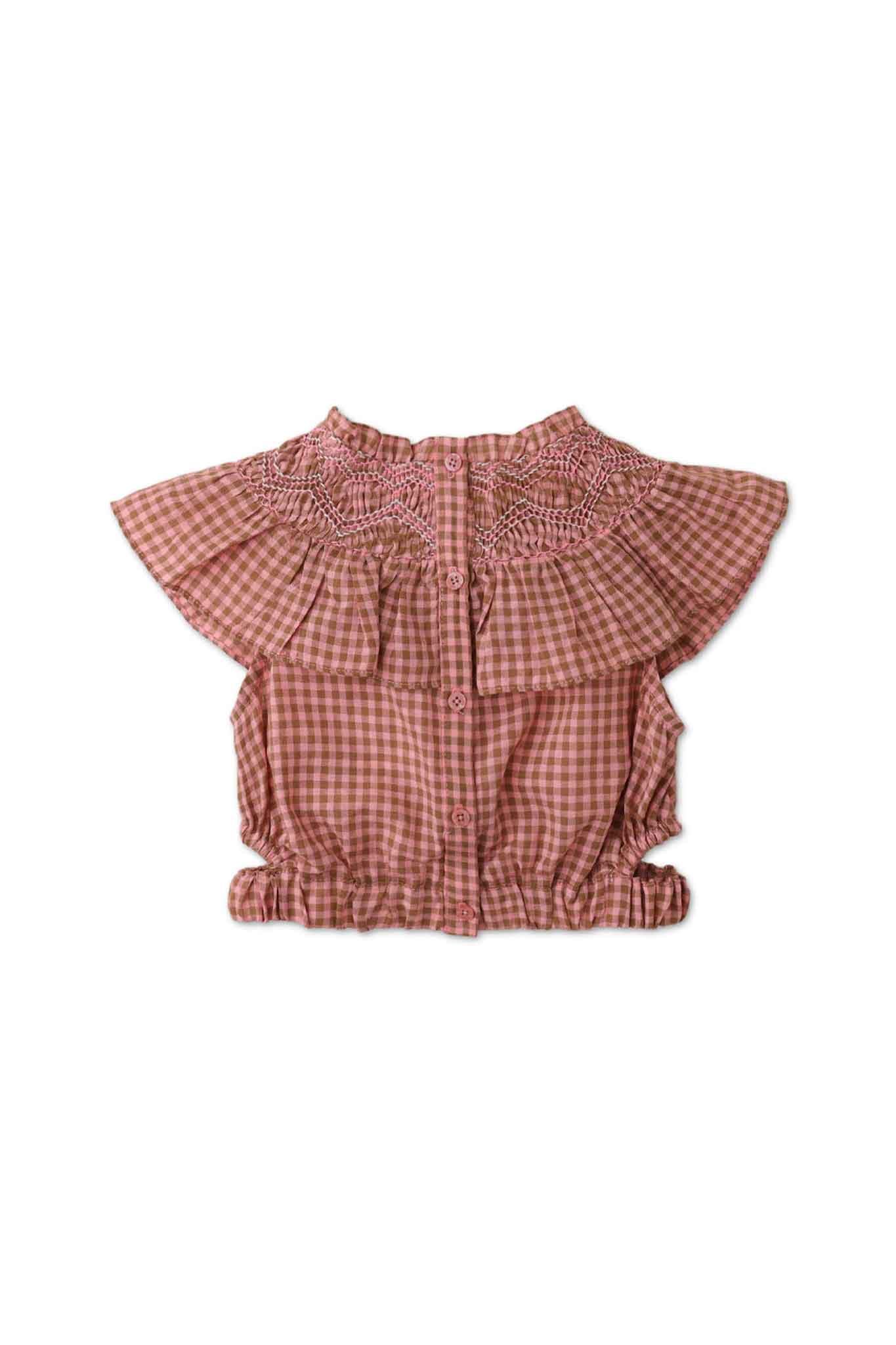 Gingersnaps Gingham Top with Side Cut Outs