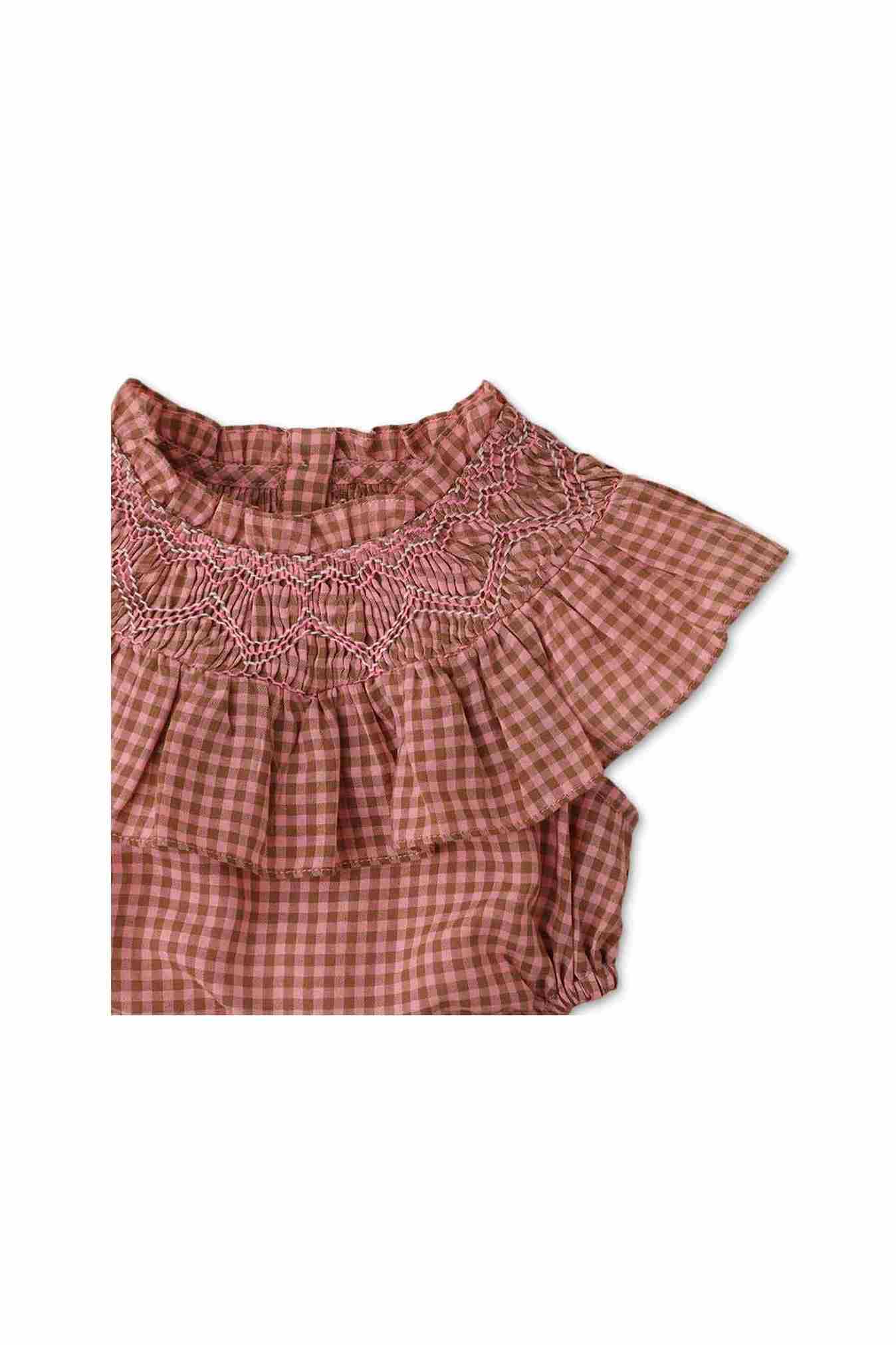 Gingersnaps Gingham Top with Side Cut Outs
