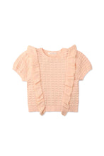 Load image into Gallery viewer, Gingersnaps All Over Pointelle Top with Frills
