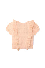 Load image into Gallery viewer, Gingersnaps All Over Pointelle Top with Frills
