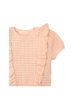 Load image into Gallery viewer, Gingersnaps All Over Pointelle Top with Frills
