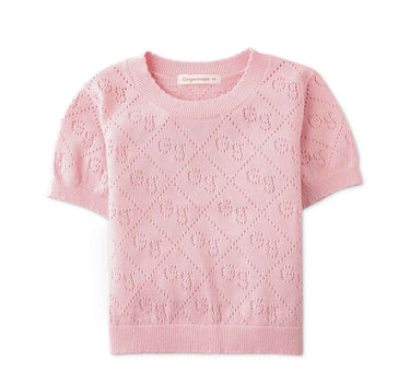 Gingersnaps Gs Pointelle Sweater Knit Top