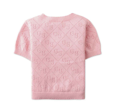 Gingersnaps Gs Pointelle Sweater Knit Top