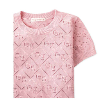 Gingersnaps Gs Pointelle Sweater Knit Top