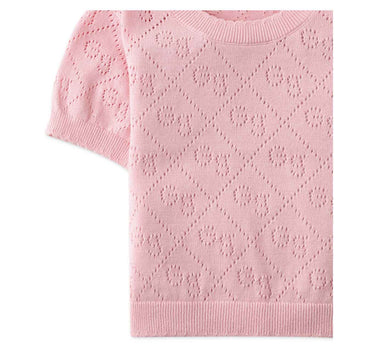 Gingersnaps Gs Pointelle Sweater Knit Top