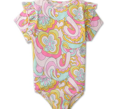 Gingersnaps Psychedelic Print Jersey Bodysuit