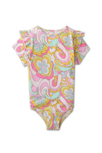 Load image into Gallery viewer, Gingernaps Psychedelic Print Jersey Bodysuit
