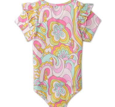 Gingersnaps Psychedelic Print Jersey Bodysuit