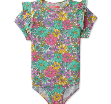 Gingersnaps Floral Print Jersey Bodysuit