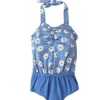 Gingersnaps Retro Floral Bodysuit with Rib Bottom