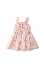 Load image into Gallery viewer, Gingersnaps Ikat  Print Dress W/  Pompoms Tie
