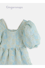 Load image into Gallery viewer, Gingersnaps Stripes Eyelet Button Down Dress
