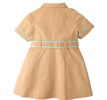 Gingersnaps Trench Coat Dress with Contrast Piping