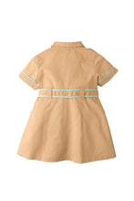 Load image into Gallery viewer, Gingersnaps Trench Coat Dress W/ Contrast Piping
