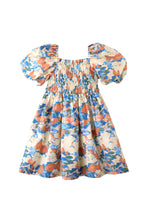 Load image into Gallery viewer, Gingersnaps Toile Print Dress with Smocked Bodice &amp; Bubble Sleeves

