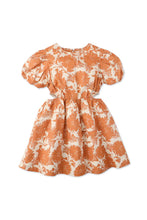 Load image into Gallery viewer, Gingersnaps Printed Dress with Puff Sleeves and Side Peek-A- Boo
