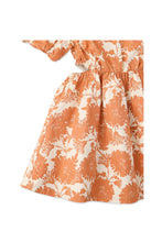 Load image into Gallery viewer, Gingersnaps Printed Dress with Puff Sleeves and Side Peek-A- Boo
