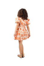 Load image into Gallery viewer, Gingersnaps Printed Dress with Puff Sleeves and Side Peek-A- Boo
