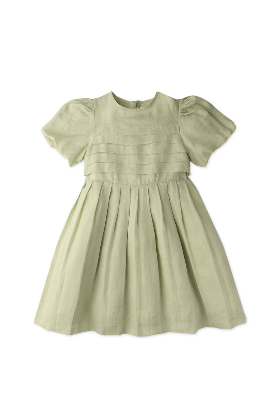 Gingersnaps Pleated Bodice Dress with Bubble Sleeves