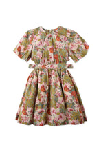 Load image into Gallery viewer, Gingersnaps Floral Side Cut-Out Dress with Bubble Sleeves
