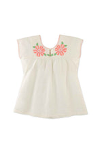 Load image into Gallery viewer, Gingersnaps Mexican Dress with Floral Embro On Yoke and Sleeves
