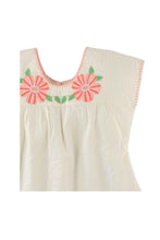 Load image into Gallery viewer, Gingersnaps Mexican Dress with Floral Embro On Yoke and Sleeves

