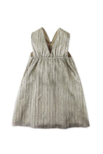 Load image into Gallery viewer, Gingersnaps Lurex Tulle Shift Dress With Bow
