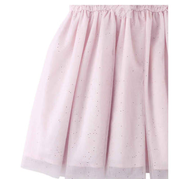 Gingersnaps Tulle Dress with Rose Corsages On Smocked Bodice
