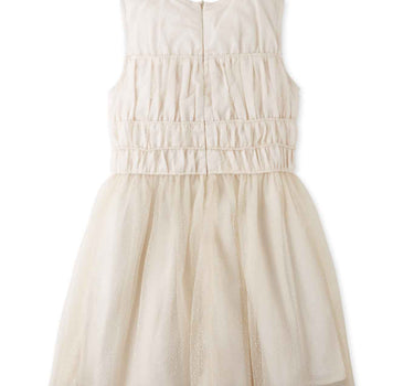 Gingersnaps Dotted Tulle Smocked Bodice Dress