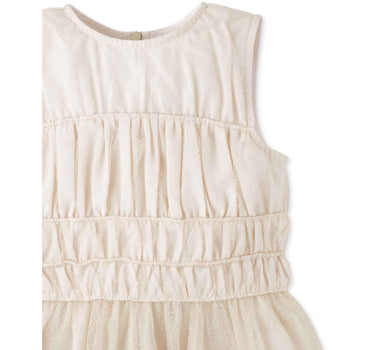 Gingersnaps Dotted Tulle Smocked Bodice Dress
