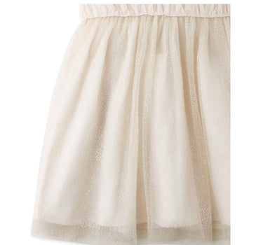 Gingersnaps Dotted Tulle Smocked Bodice Dress