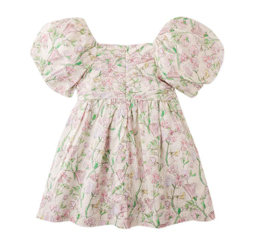 Gingersnaps Floral Print Dress with Ruched On Front Bodice